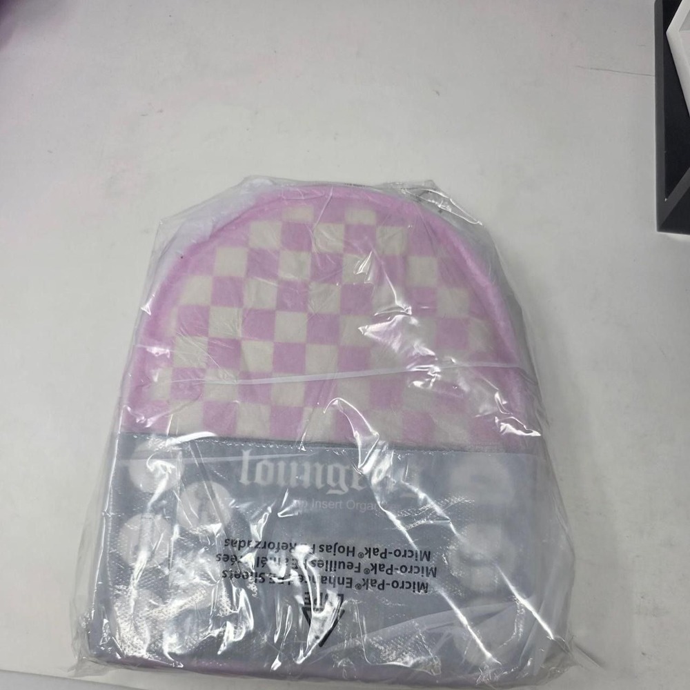Loungefly Pink Checkered Light-Up Mini Backpack Bag Organizer Insert